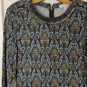 TORY BURCH BEADED PAISLEY DRESS